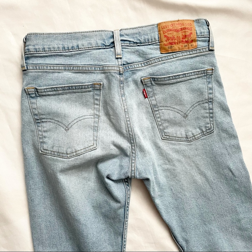 Levi’s 510 Skinny Fit Stretch Light Wash Jeans - Picture 3 of 4